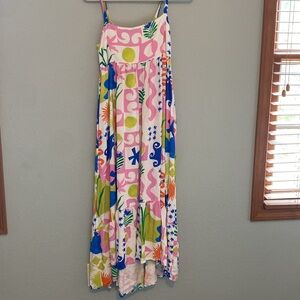 Paper Heart Colorful Abstract Print Dress